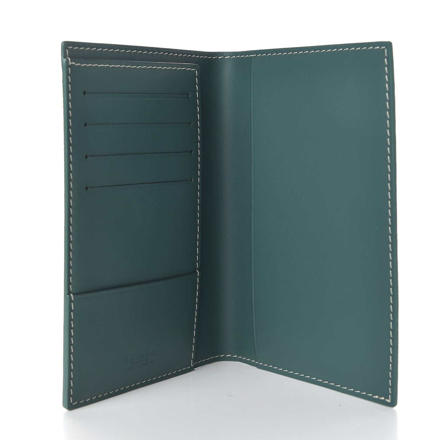 Goyardine Grenelle Passport Wallet Green