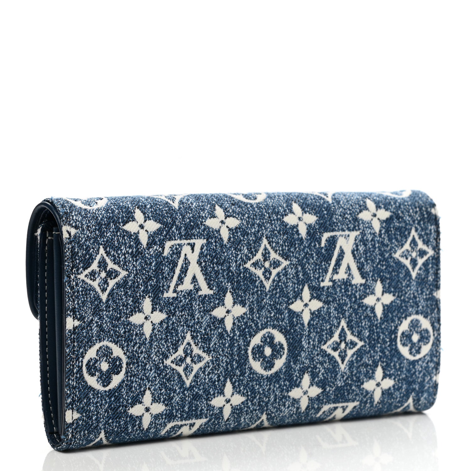 Louis Vuitton Monogram Jacquard Denim Sarah Wallet Bleu 3 of 8