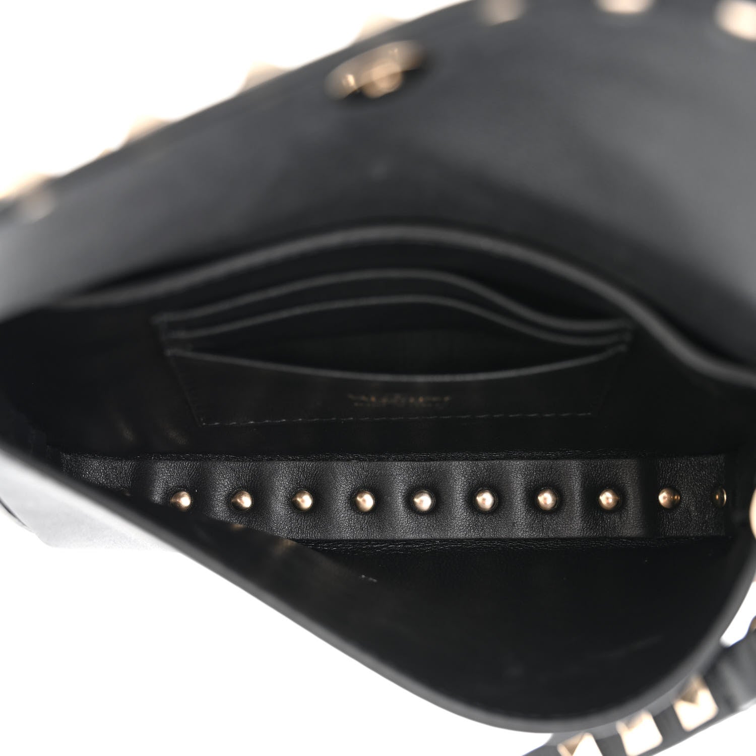 Valentino Garavani Grainy Calfskin Rockstud Crossbody Pouch Black 5 of 10