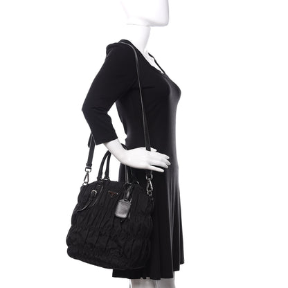 Prada Tessuto Nylon Gaufre Tote Black 2 of 13