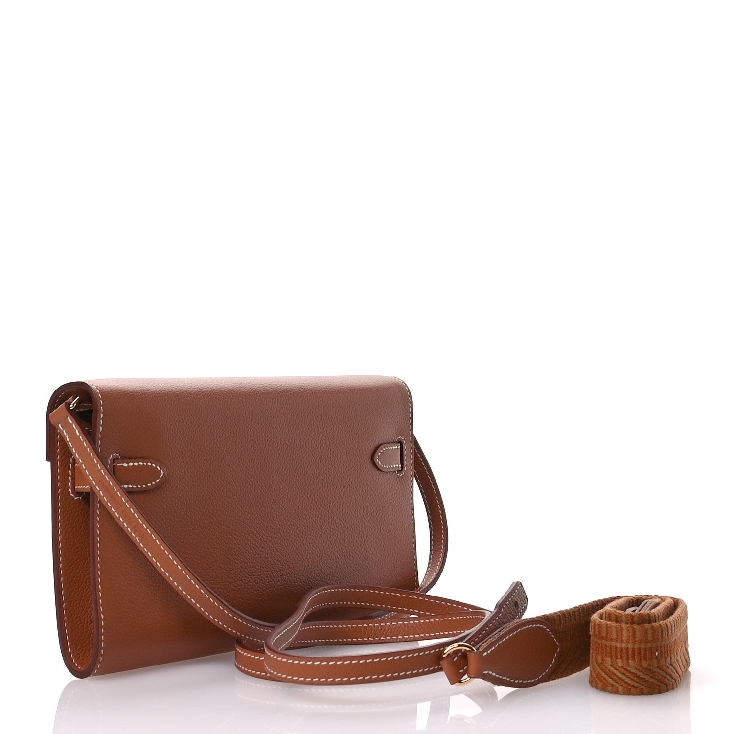 Hermes Evercolor Cavale Kelly Wallet To Go Gold 3 of 11
