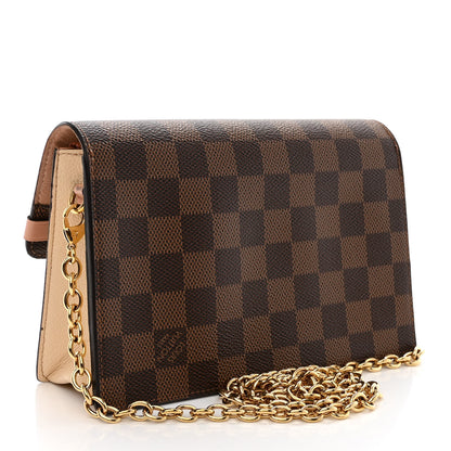Louis Vuitton Damier Ebene Vavin Chain Wallet Creme 3 of 10