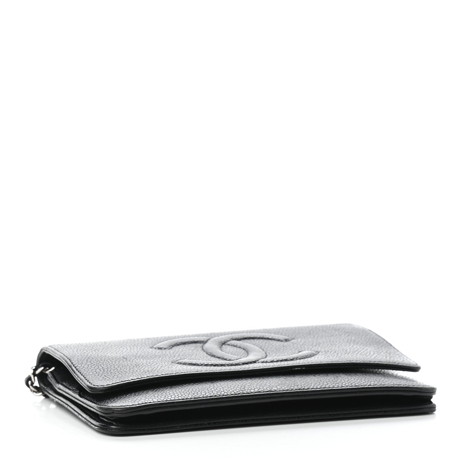 Chanel Caviar Timeless CC Wallet On Chain WOC Black 3 of 10