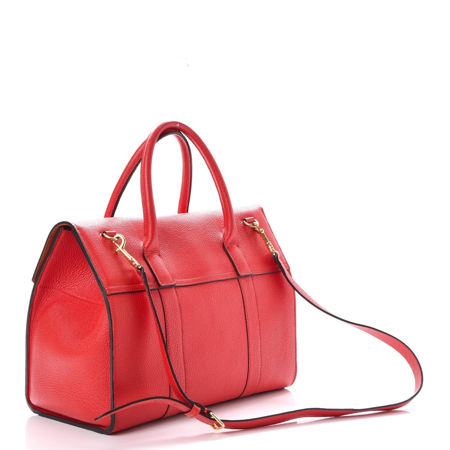 Small Classic Grain Calfskin New Bayswater Fiery Red