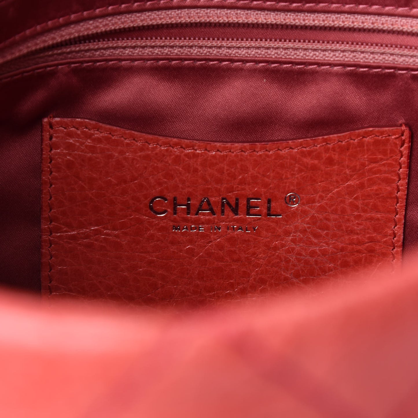Glazed Calfskin Stitched On The Road Flap Pink