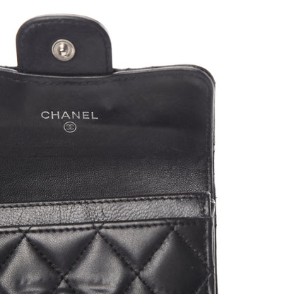 Chanel Lambskin Quilted Flap Card Holder Black 9 of 12