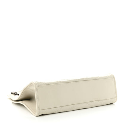 Saint Laurent Crinkled Calfskin Matelasse Monogram Large Niki Shopper Tote Cream Soft 4 of 11