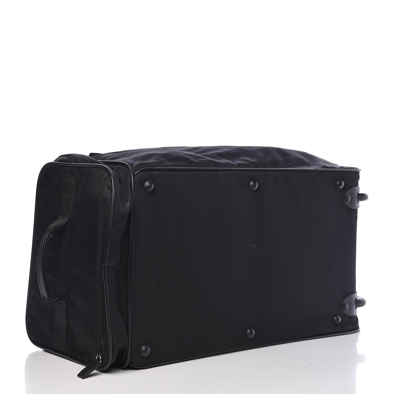 Prada Tessuto Nylon Saffiano Rolling Duffle Black 4 of 18