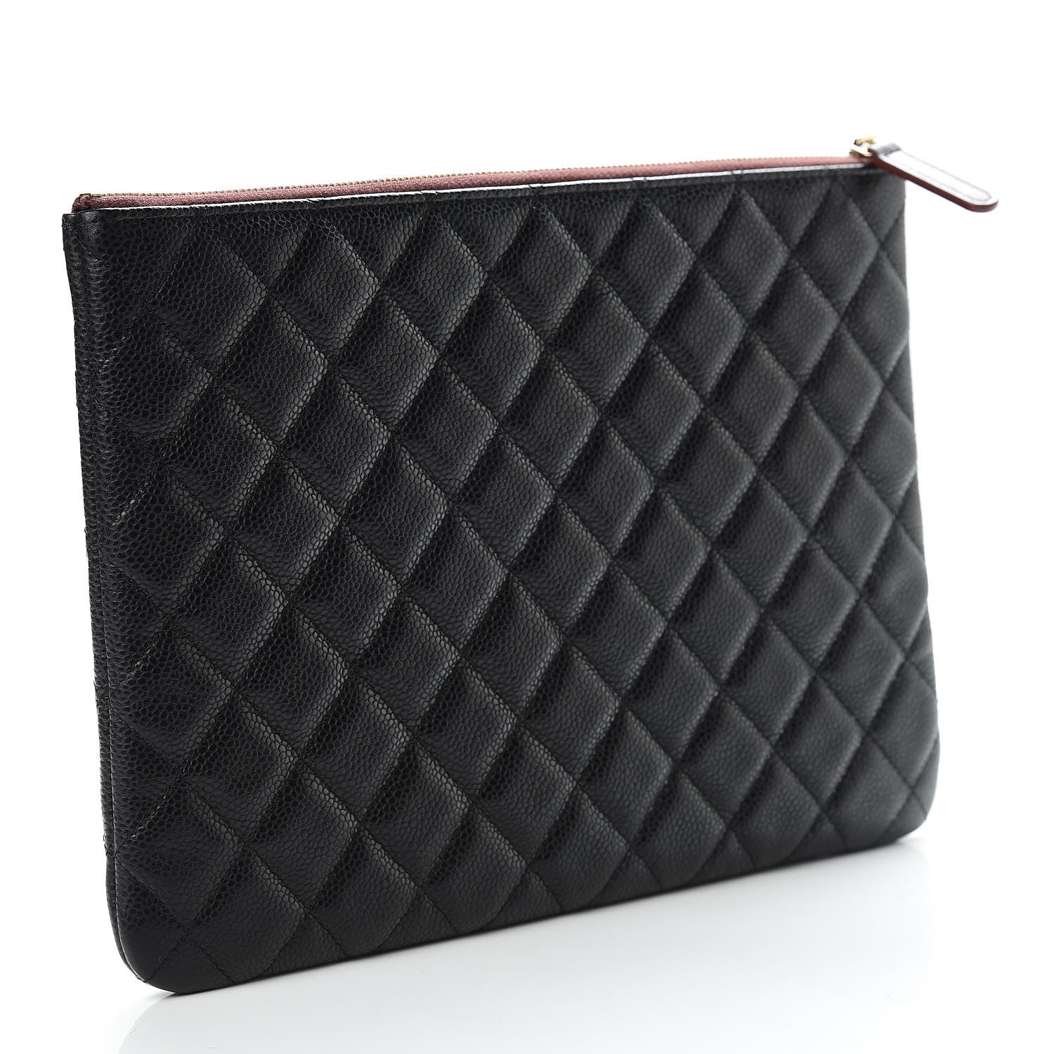 Chanel Caviar Quilted Medium Cosmetic Case Black 3 of 8