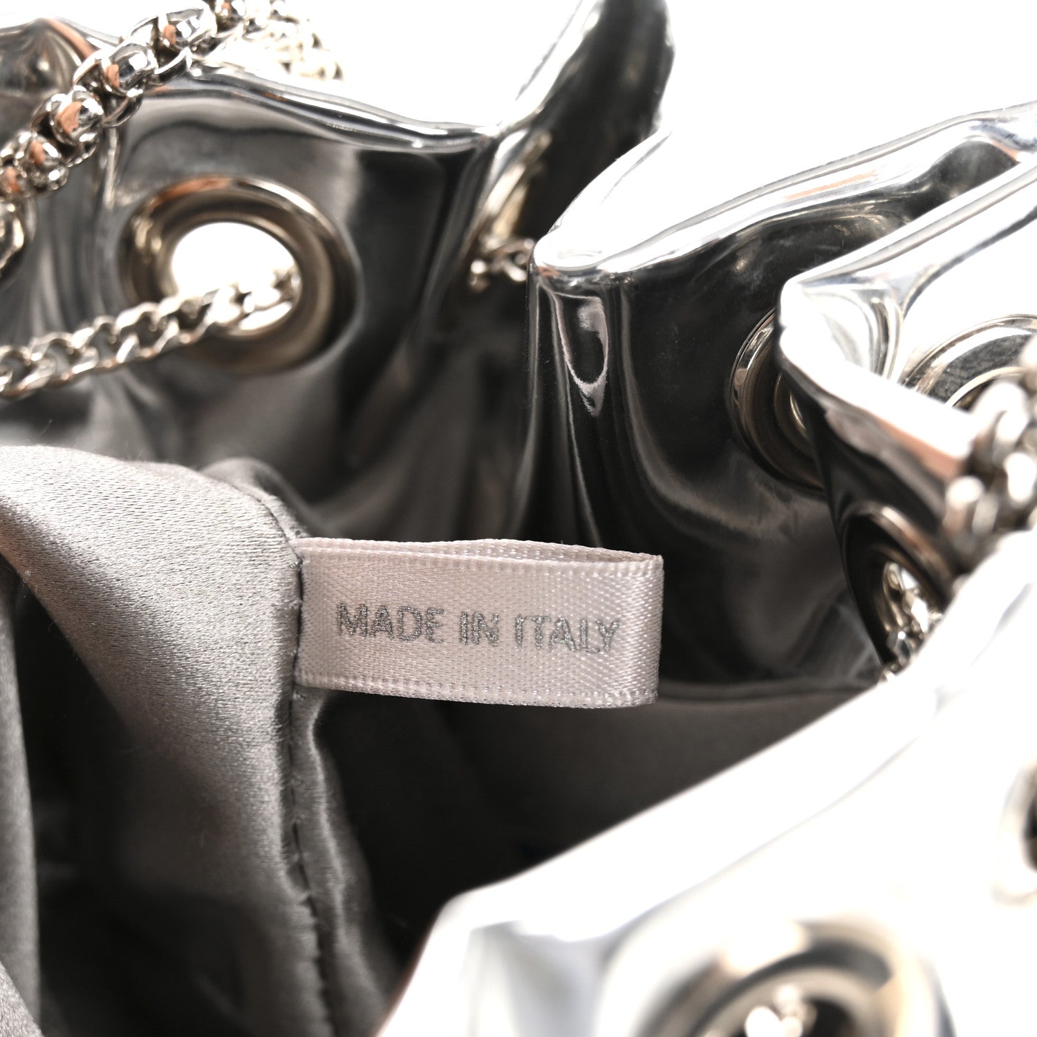 Jimmy Choo Metallic Patent Bon Bon Bag Silver 7 of 14