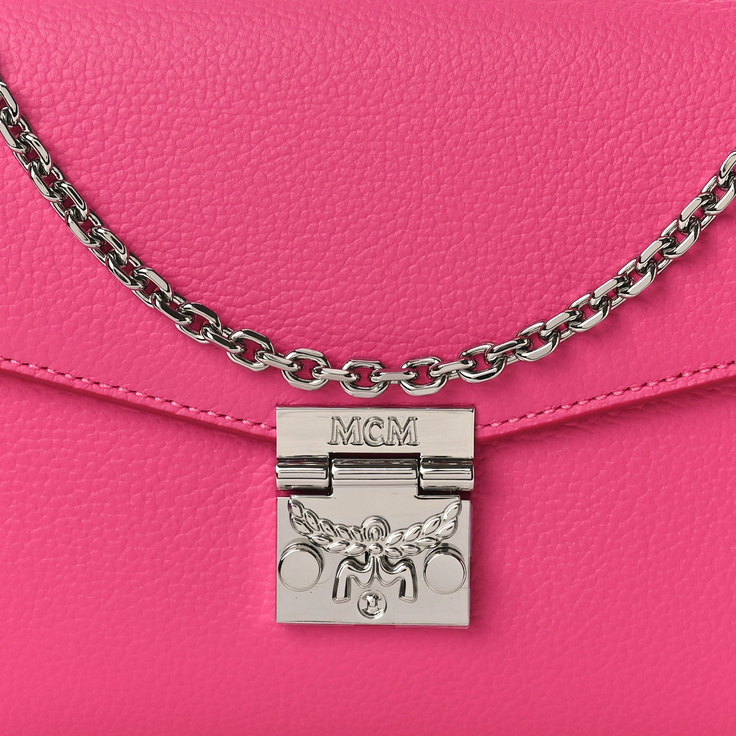 Calfskin Large Patricia Wallet On Chain Pink
