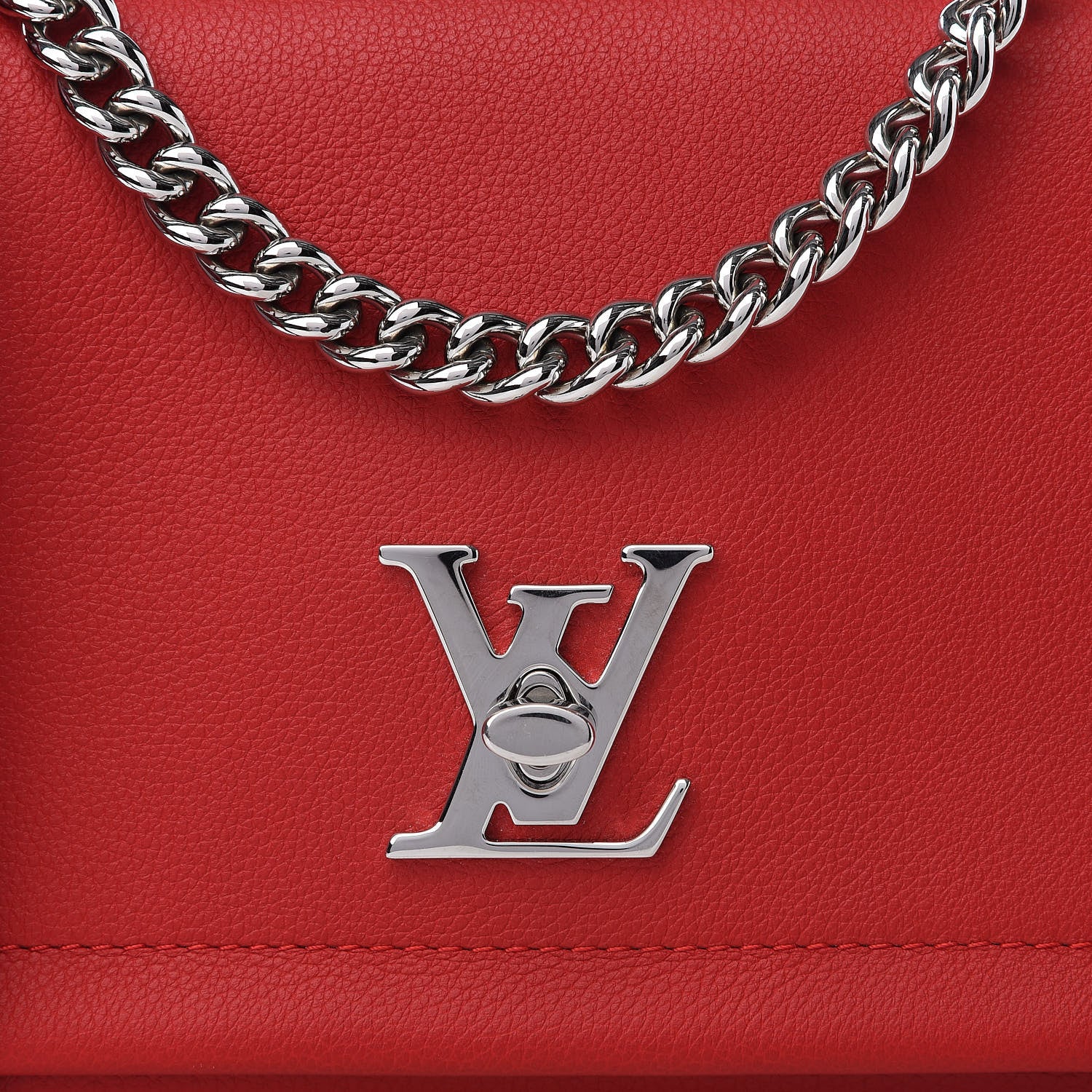 Louis Vuitton Calfskin Lockme II Chain Bag BB Rubis 9 of 9