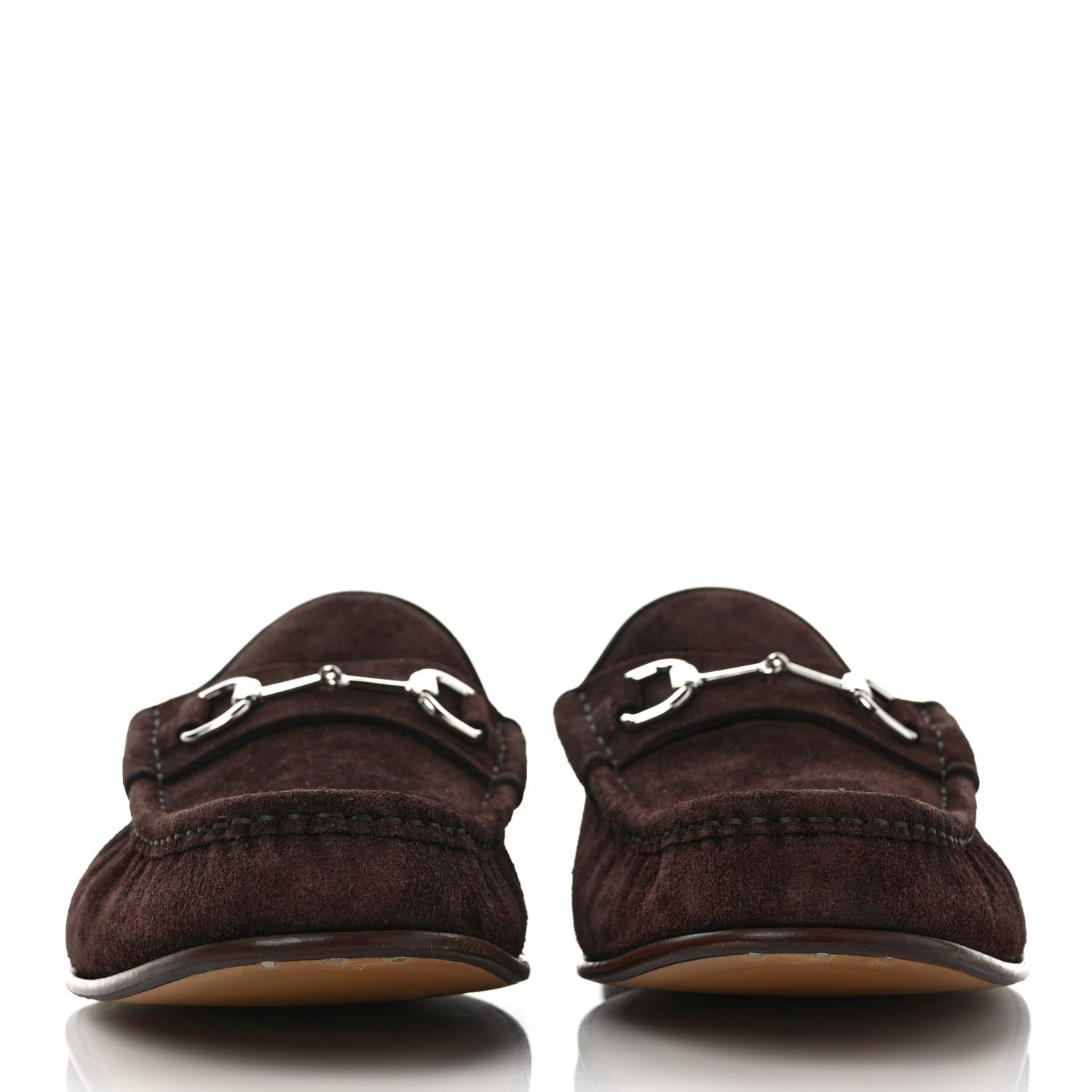 Gucci Suede Mens Horsebit Loafers 12.5 Testa di Moro 2 of 9