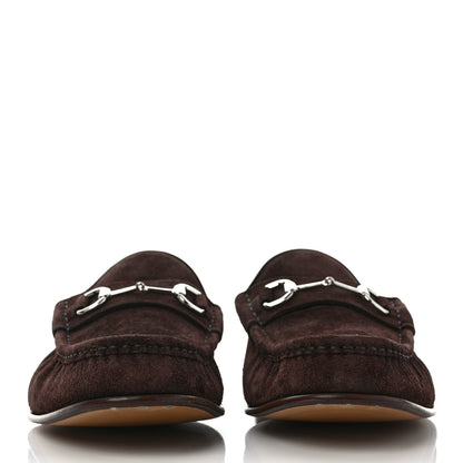 Gucci Suede Mens Horsebit Loafers 12.5 Testa di Moro 2 of 9