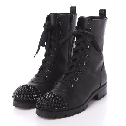 Christian Louboutin Calfskin Spikes TS Croc Flat Boots 37 Black 3 of 7