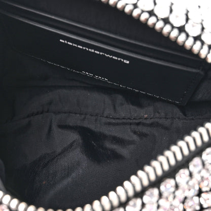 Alexander Wang Mesh Crystal Rhinestone Mini Heiress Pouch Black Silver 5 of 9