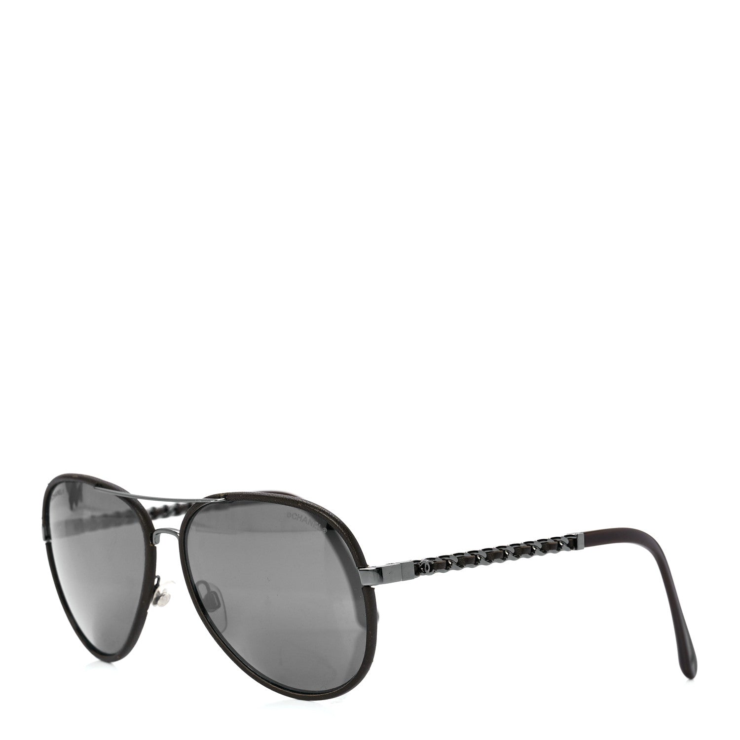 Chanel Metal Pilot Winter Sunglasses 4219-Q Dark Brown 1 of 8