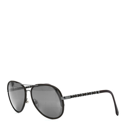 Chanel Metal Pilot Winter Sunglasses 4219-Q Dark Brown 1 of 8