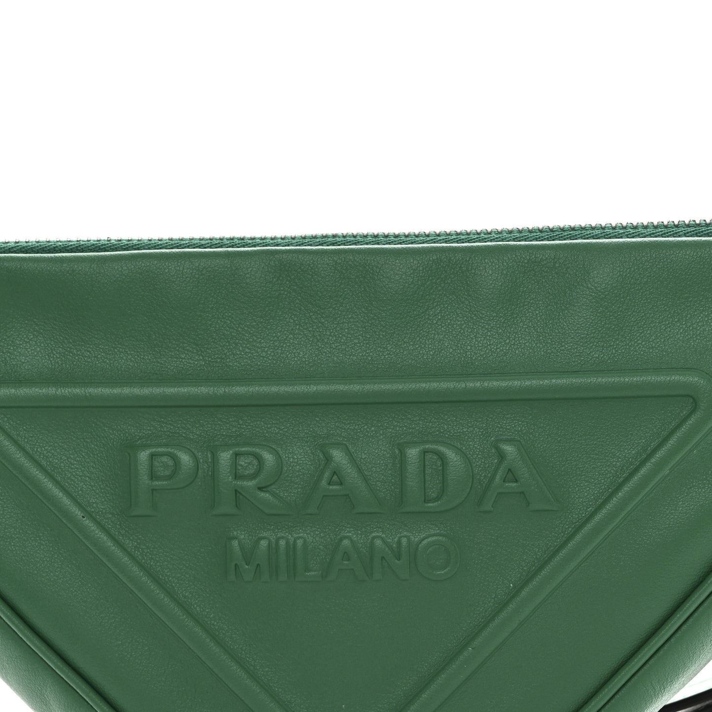 Grace Lux Triangle Logo Embossed Triangle Wristlet Pouch Mango