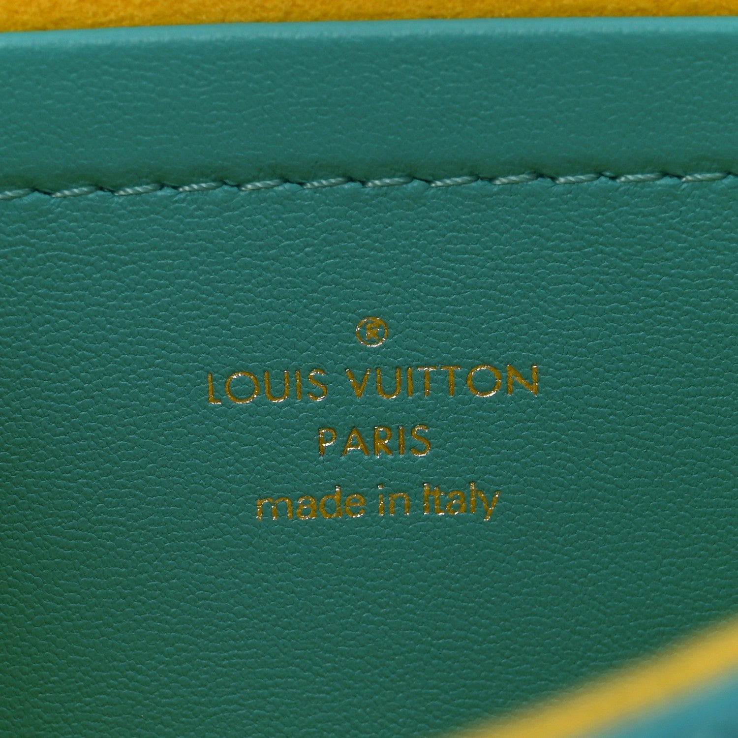 Louis Vuitton Lambskin Embossed Monogram Vuittamins Pochette Coussin Menthe Jaune 6 of 11