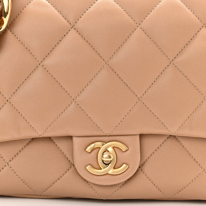 Chanel Lambskin Quilted Large CC Funky Town Flap Beige 8 of 10