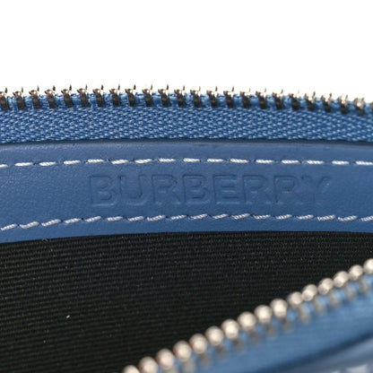 Burberry Calfskin London England Print Logo Card Holder Light Blue 6 of 8