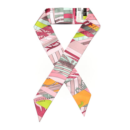 Hermes Silk Astrologie Nouvelle Twilly Rose Framboise Pistache 1 of 4