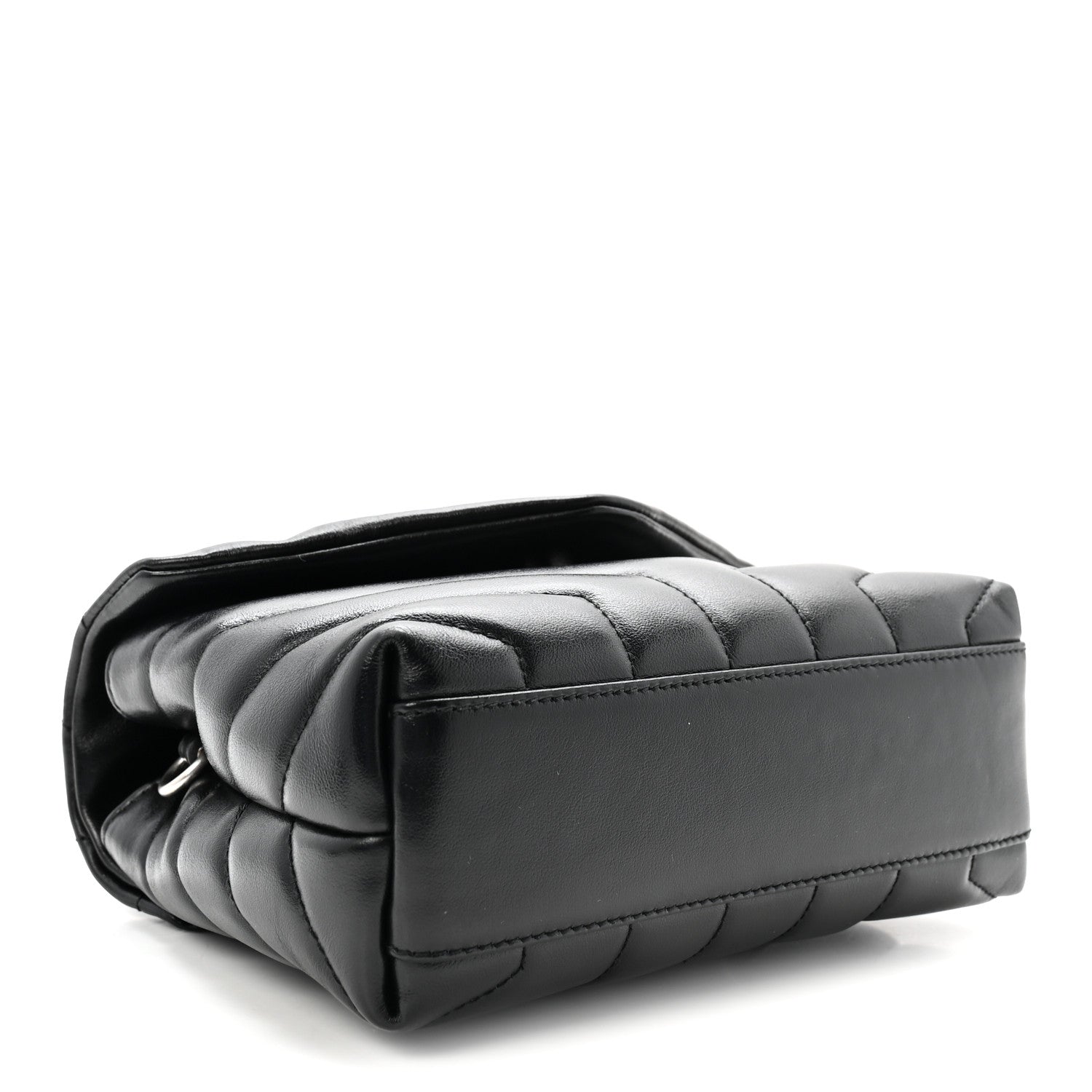 Saint Laurent Calfskin Y Quilted Monogram Toy Loulou Crossbody Bag Black 4 of 9