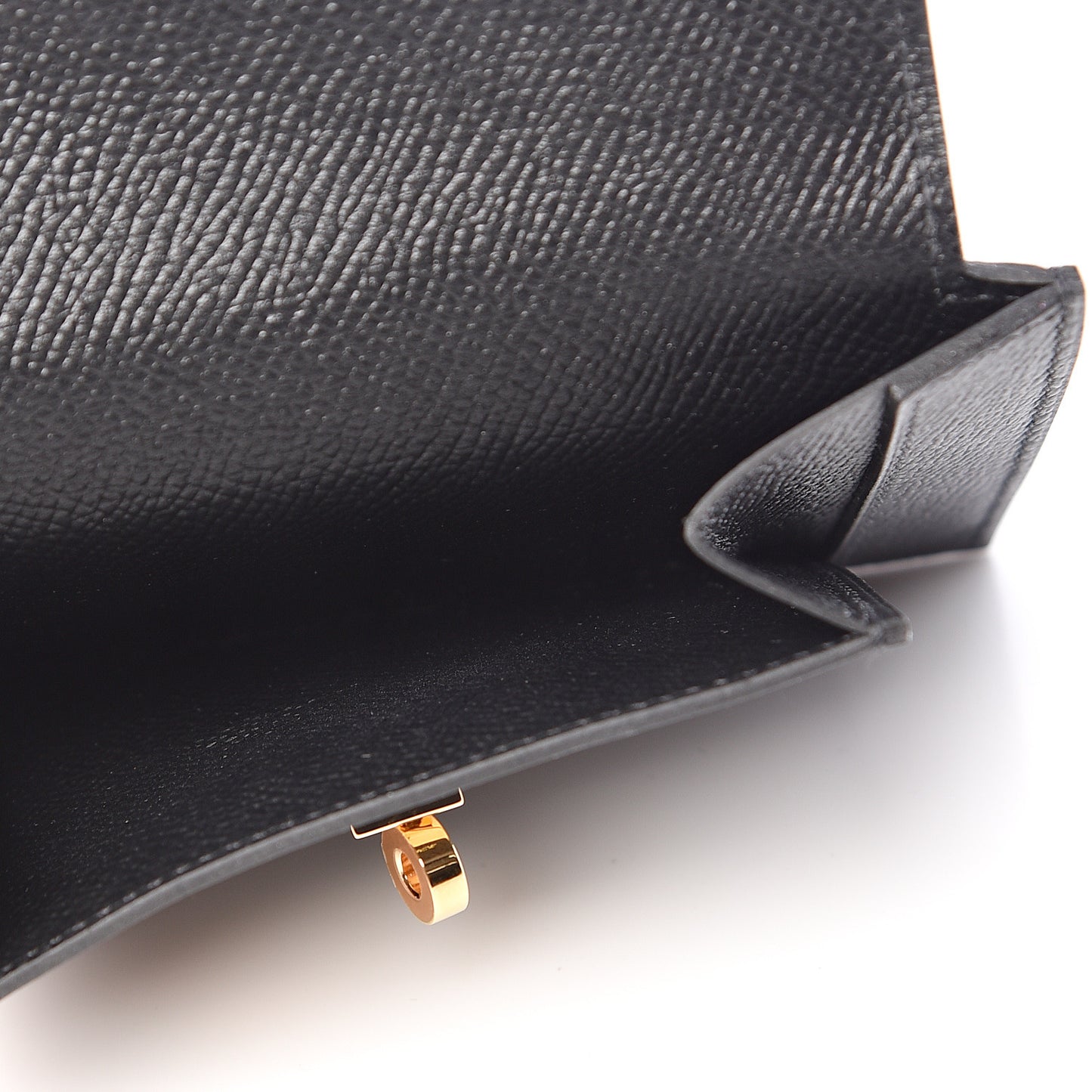 Epsom Kelly Pocket Compact Wallet Black