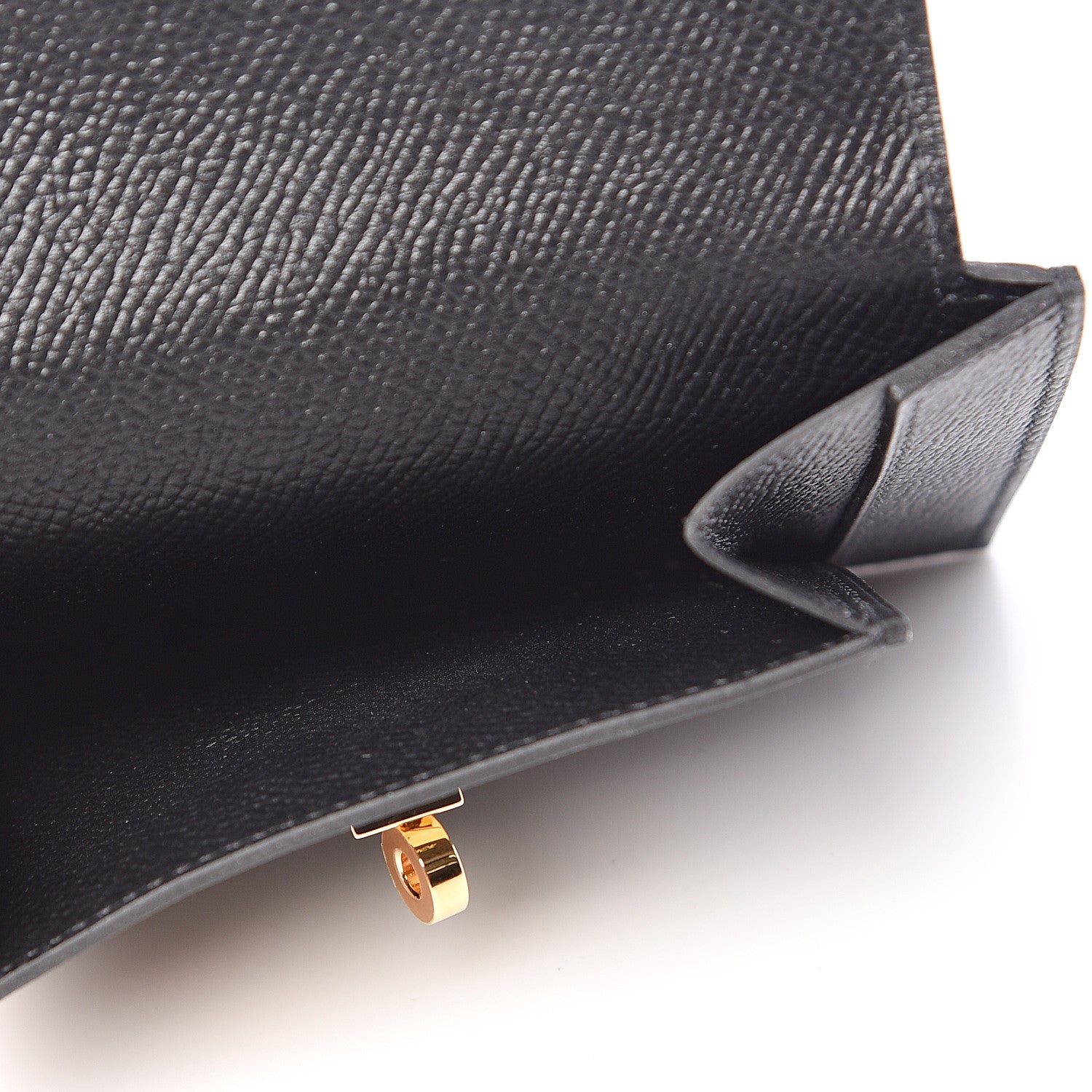 Hermes Epsom Kelly Pocket Compact Wallet Black 5 of 8