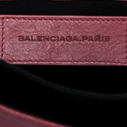 Balenciaga Agneau Giant 12 Silver Hardware Envelope Clutch Rose Bruyere 6 of 9