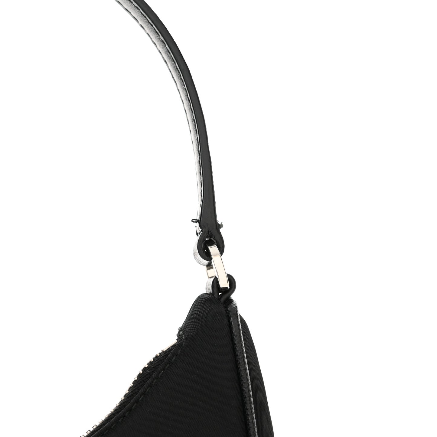 Tessuto Nylon Saffiano Mini Re-Edition 2005 Bag Black