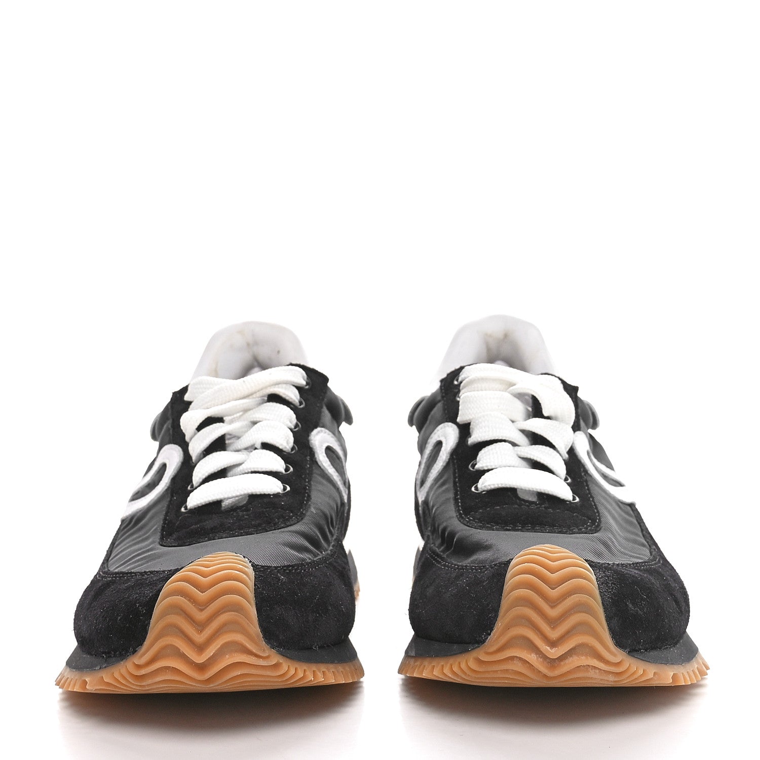 Loewe Nylon Suede Flow Runners Sneakers 36 Black 3 of 9
