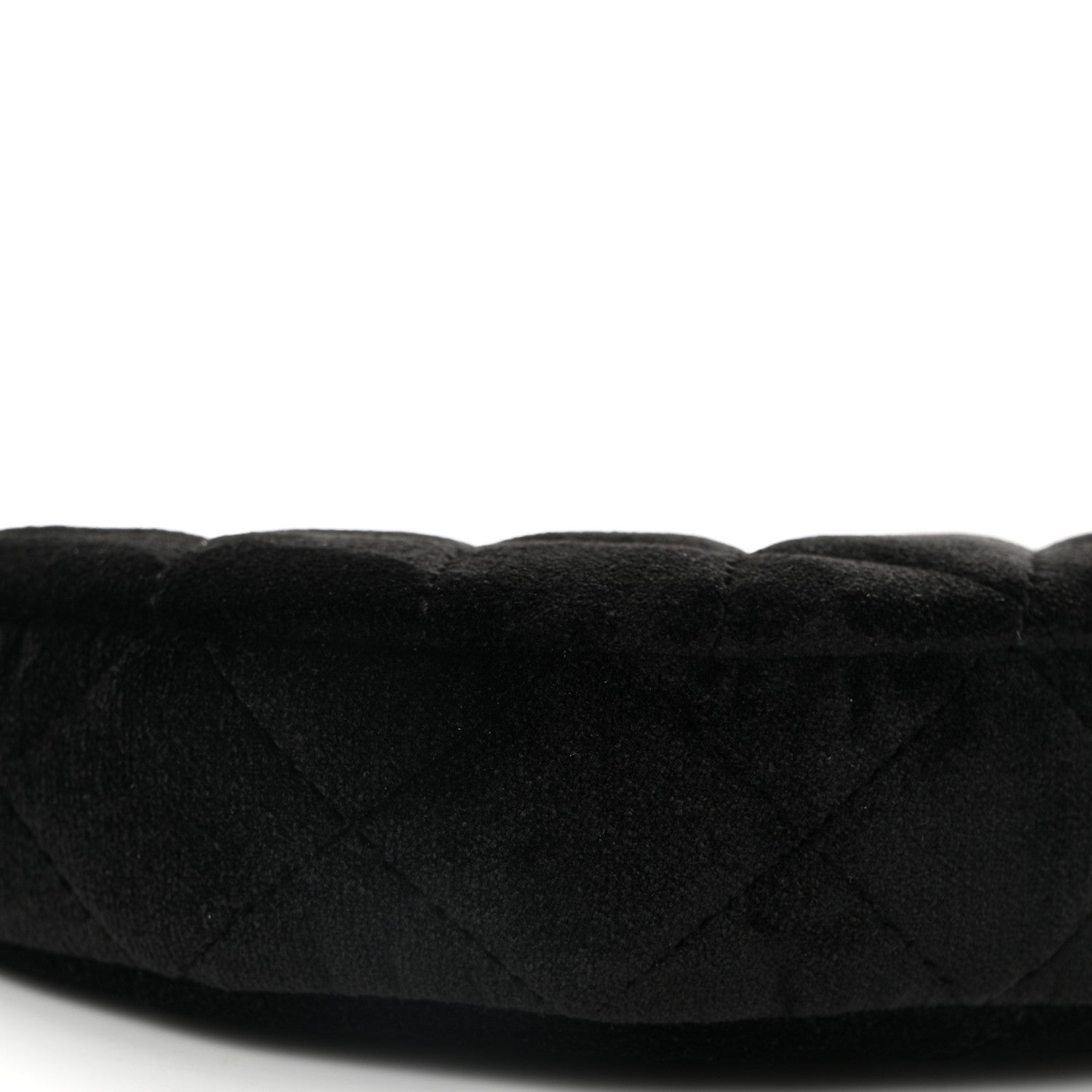 Chanel Velvet Crystal Quilted Chain Hobo Black 9 of 11