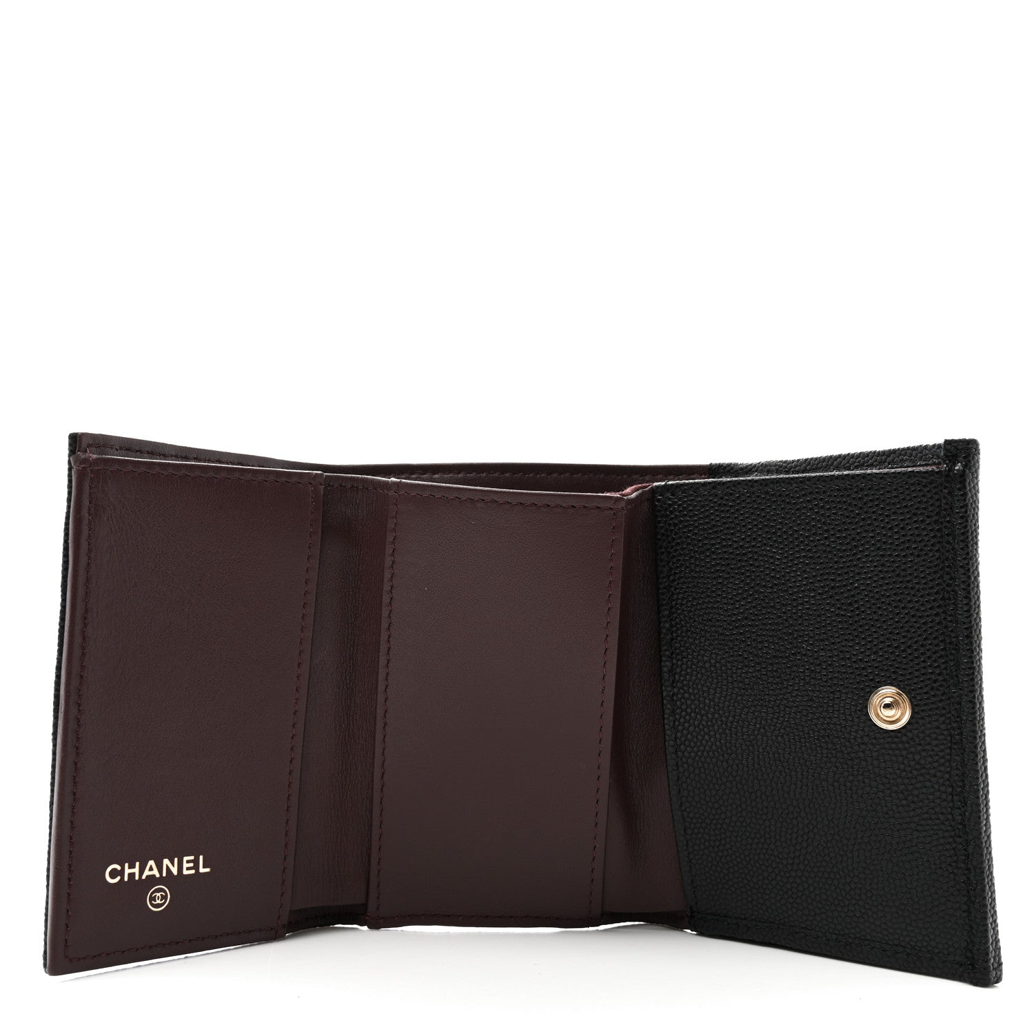 Chanel Caviar Quilted Double Flap Wallet Black 5 of 8