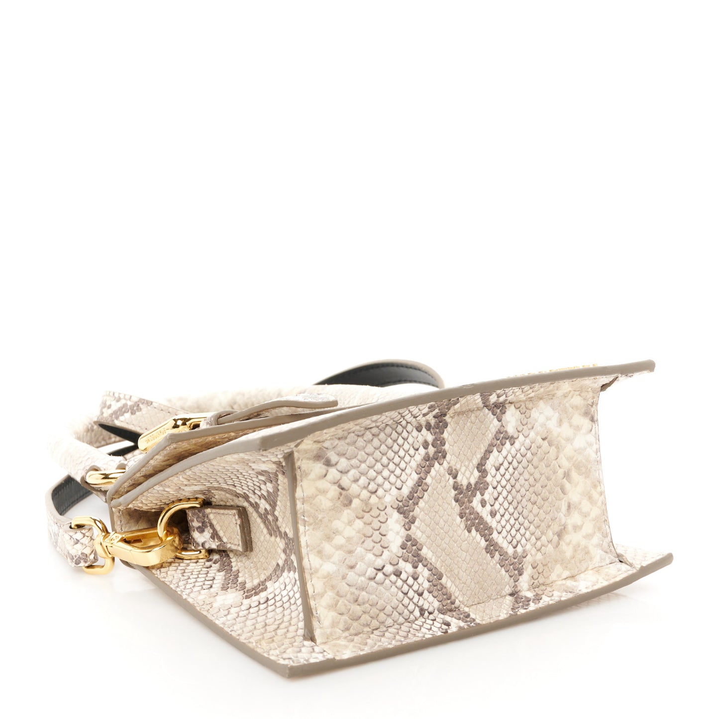 Goatskin Python Embossed Le Chiquito Moyen Beige