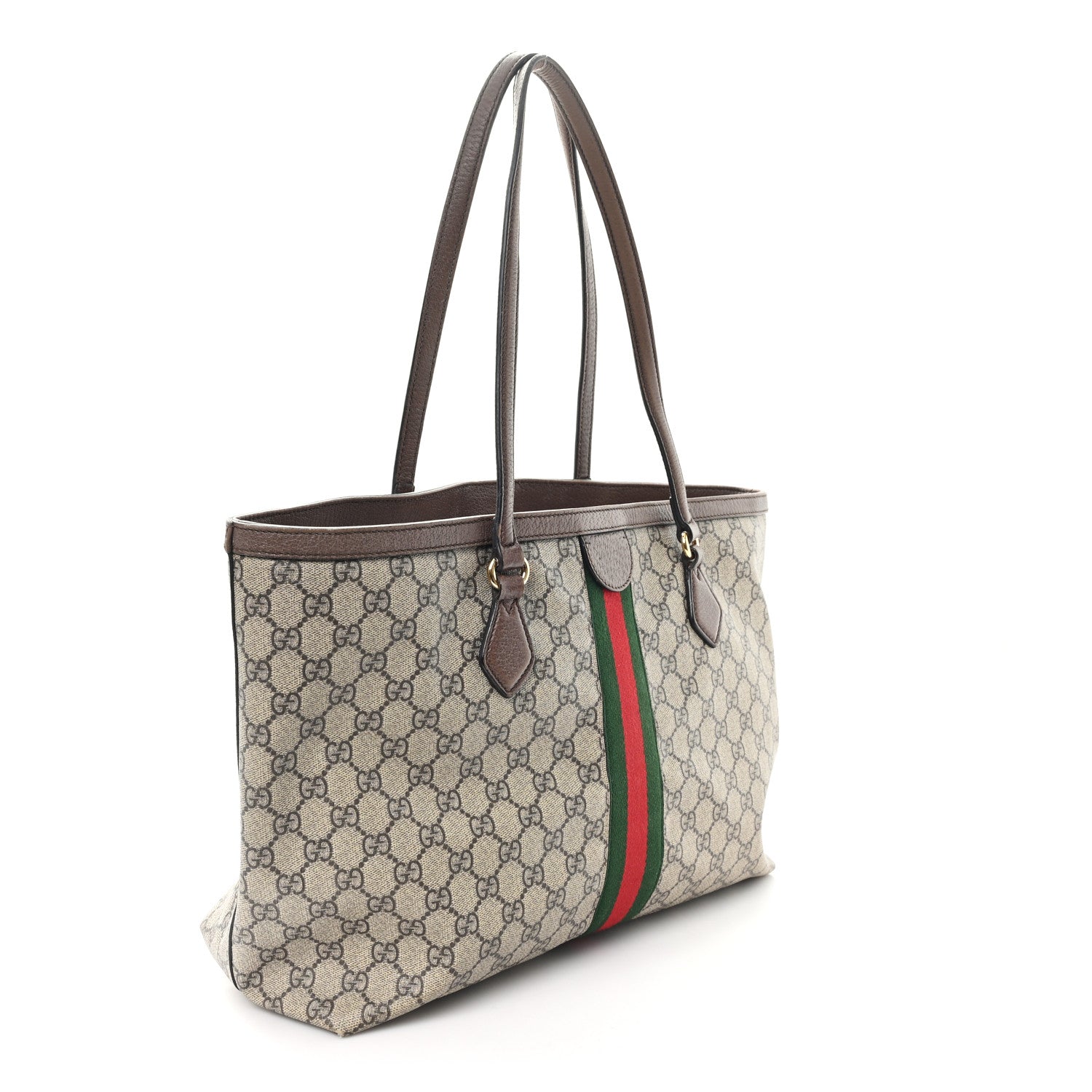 Gucci GG Supreme Monogram Medium Ophidia Shopping Tote Brown 3 of 13
