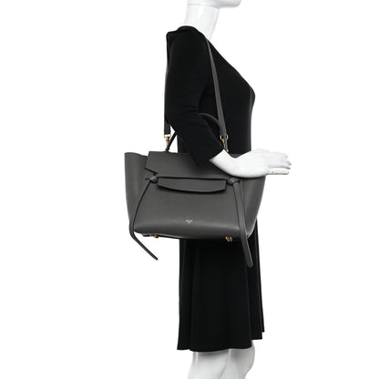 Celine Grained Calfskin Mini Belt Bag Grey 2 of 20