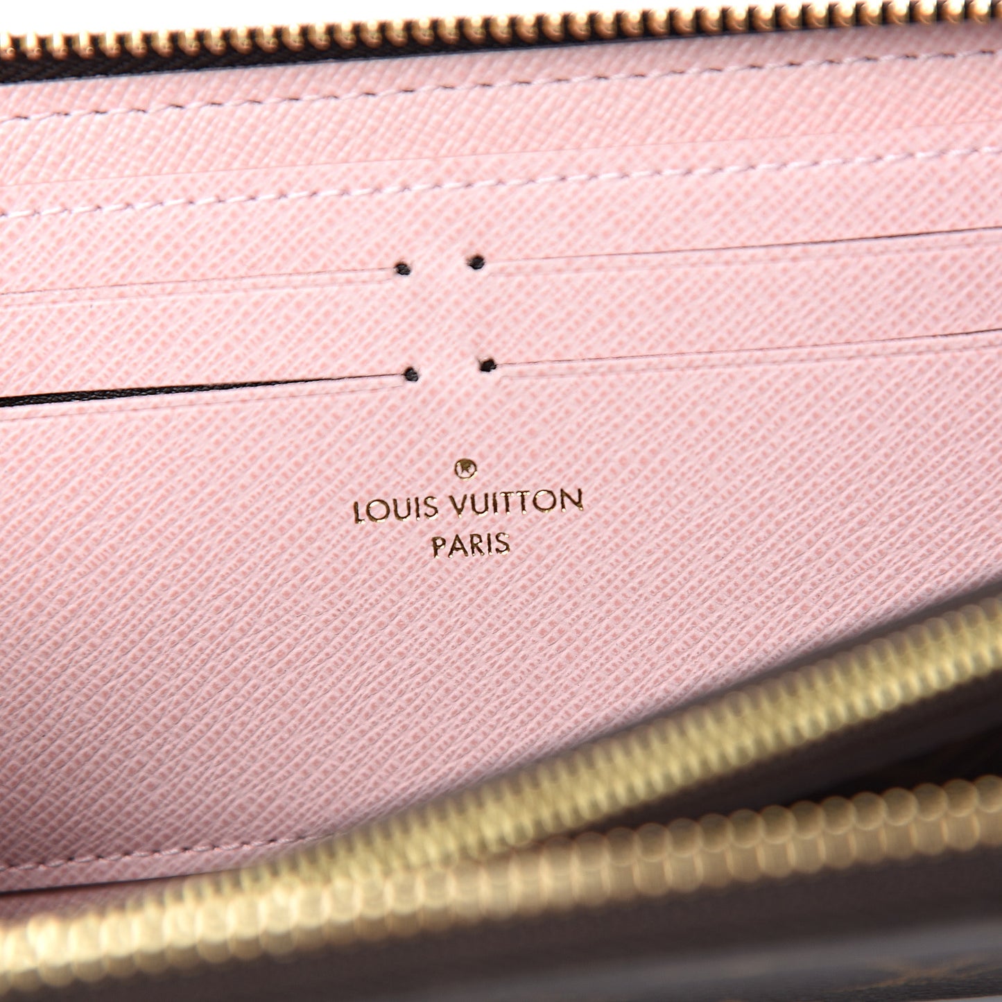 Monogram Clemence Wallet Rose Ballerine