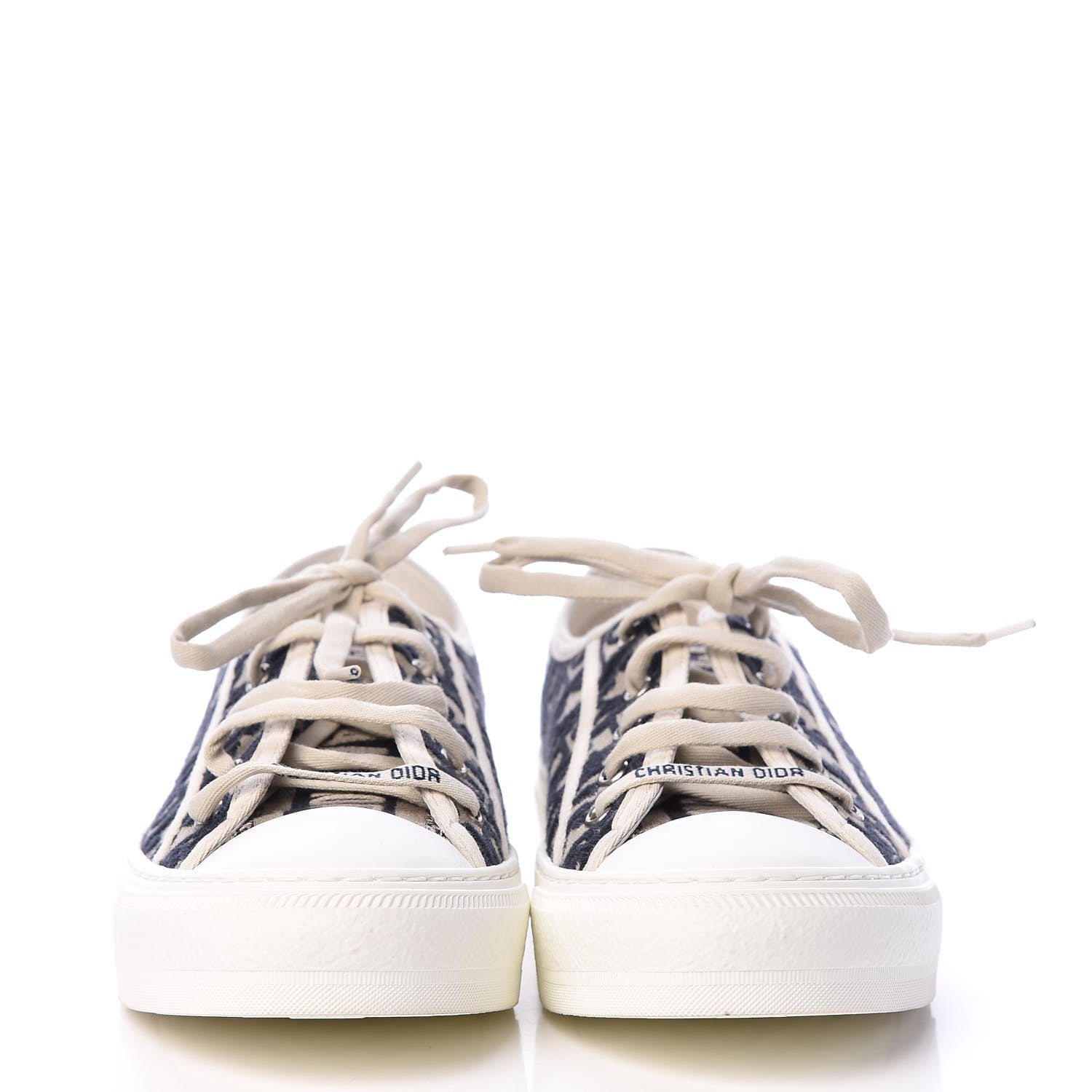 Christian Dior Canvas Oblique Walk'N'Dior Low Top Sneakers 40 Deep Blue 2 of 9