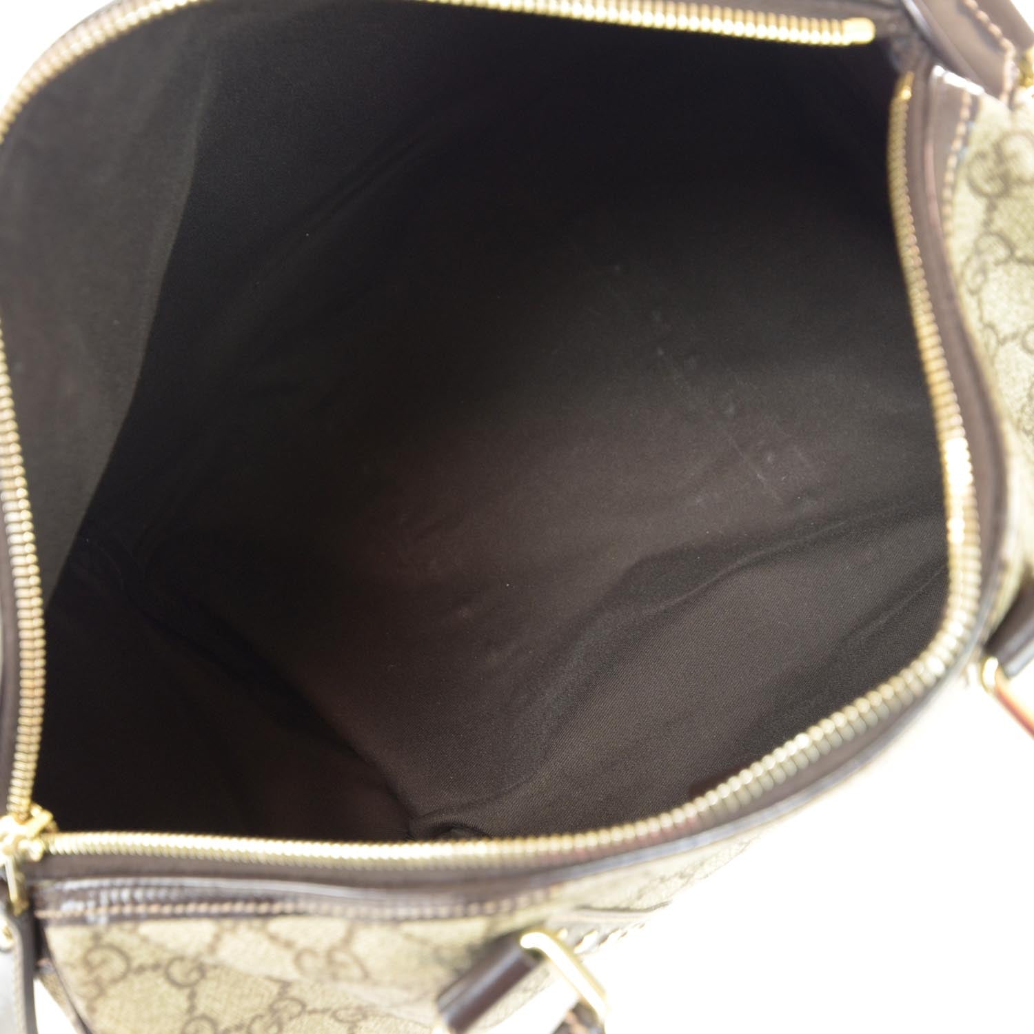Gucci Monogram Guccissima Hearts Studded Medium Joy Boston Dark Brown 8 of 8