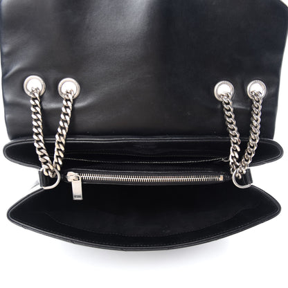 Saint Laurent Calfskin Y Quilted Monogram Medium Loulou Chain Satchel Black 5 of 12
