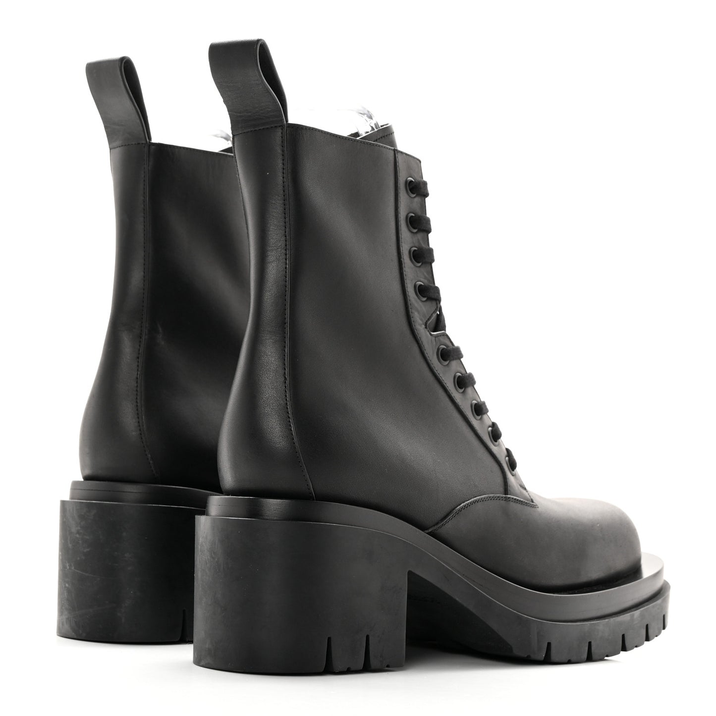 Calfskin The Lug Lace Up 30/70mm Ankle Boots 39.5 Black