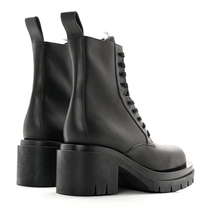 Bottega Veneta Calfskin The Lug Lace Up 30/70mm Ankle Boots 39.5 Black 4 of 22