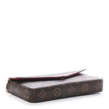Louis Vuitton Monogram Pochette Felicie Chain Wallet Fuchsia 4 of 9