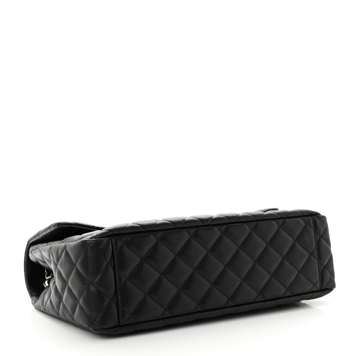 Caviar Quilted Small XXL Travel Flap Bag Black