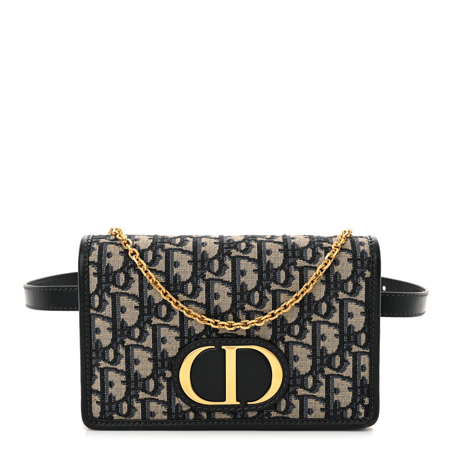 Christian Dior Oblique 30 Montaigne 2-In-1 Pouch Blue 1 of 9