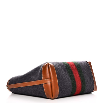 Gucci Felt Medium Web Craft Tote Grey 5 of 15