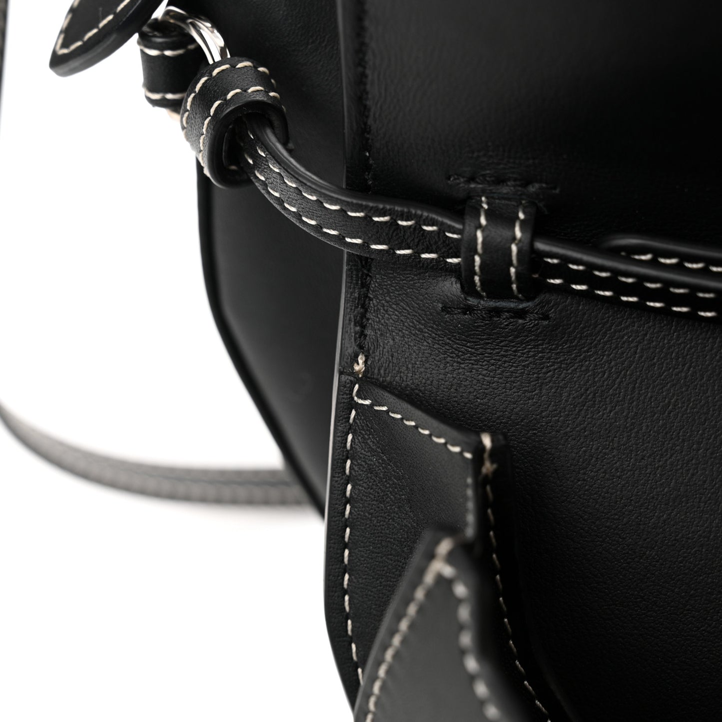 Canvas Horseferry Print Double Olympia Shoulder Bag Black