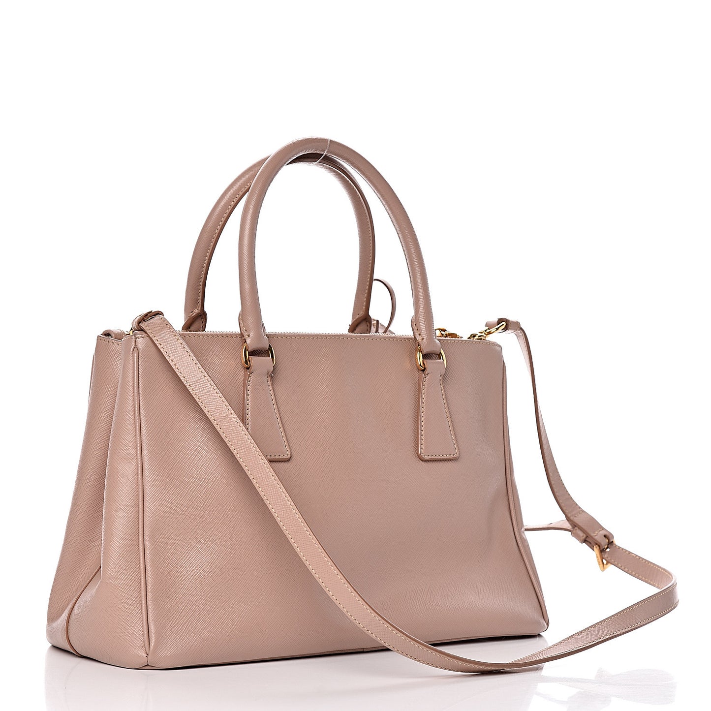 Saffiano Small Galleria Double Zip Tote Cammeo